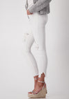 Monari Embellished Distressed Skinny Jeans, Gray