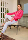 Dolcezza Peplum Jacket, Fuchsia Pink