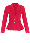 Dolcezza Peplum Jacket, Fuchsia Pink