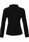 Dolcezza Basic Pointed Collar Shirt, Black