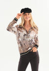 Dolcezza Abstract Print Top, Beige Multi