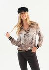 Dolcezza Abstract Print Top, Beige Multi
