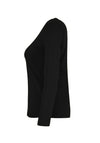 Dolcezza Basic Long Sleeve Top, Black