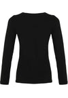 Dolcezza Basic Long Sleeve Top, Black