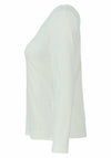 Dolcezza Basic Long Sleeve Top, Off-White