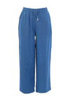Dolcezza Casual Linen Wide Leg Trousers, Blue