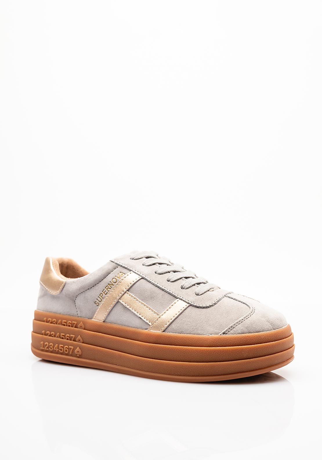 Drilleys Sixty Eight Platform Trainers, Grey