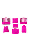 Dust + Rock 7 Piece Lightweight Travel Cube Set, Pink