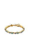 Dyrberg/Kern Teresia Bracelet, Gold & Blue Multi