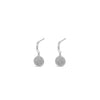 Absolute Pave Circle Drop Earrings, Silver