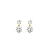 Absolute Diamante Drop Earrings, Gold