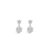 Absolute Diamante Drop Earrings, Silver