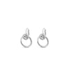 Absolute Diamante Circle Earrings, Silver