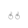 Absolute Diamante Circle Earrings, Silver
