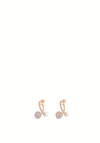 Absolute Pearl Swirl CZ Earrings, Rose Gold