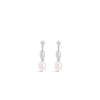 Absolute Pearl Bead Earrings, Silver