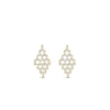 Absolute CZ Embellished Geometric Earrings, Gold