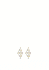 Absolute CZ Embellished Geometric Earrings, Gold