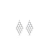 Absolute CZ Embellished Geometric Earrings, Silver