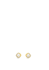 Absolute Geometric Pearl Earrings, Gold