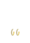 Absolute CZ Large Hoop Earrings, Gold