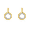 Absolute CZ Circle Drop Earrings, Gold
