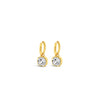 Absolute Chunky CZ Charm Hoop Earrings, Gold