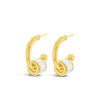 Absolute Two-Tone Semi Hoop Earrings, Gold