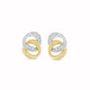 Absolute Two-Tone Double Circle Earrings, Gold