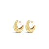 Absolute CZ Curve Hoop Earrings, Gold