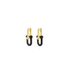 Absolute Statement Link Bar Earrings, Gold & Black