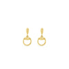 Absolute Statement Curved Hoop Drop Earrings, Gold