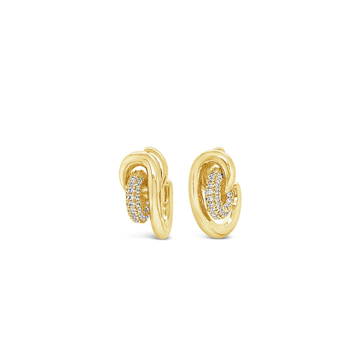 Absolute Intertwined Circle Statement Hoop Earrings, Gold