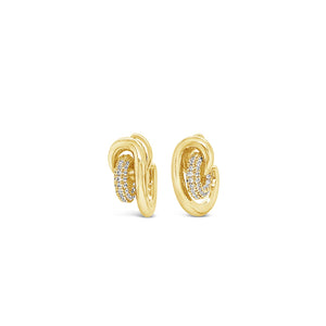 Absolute Intertwined Circle Statement Hoop Earrings, Gold