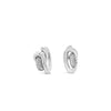 Absolute Intertwined Circle Statement Hoop Earrings, Silver