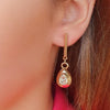Absolute Clear Stone Tear Drop Earrings, Gold