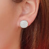Absolute CZ Statement Stud Earrings, Gold