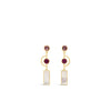 Absolute Pink CZ Geo Drop Earrings, Gold