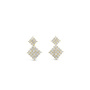 Absolute CZ Drop Earrings, Gold