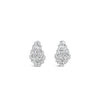 Absolute CZ Cluster Earrings, Silver