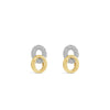 Absolute Pavé Interlock Circles Earrings, Gold