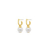 Absolute Pearl Charm Drop Earrings, Gold