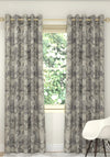 EA Designs Toile Eyelet Interlined Curtains Taupe, 90”x90”