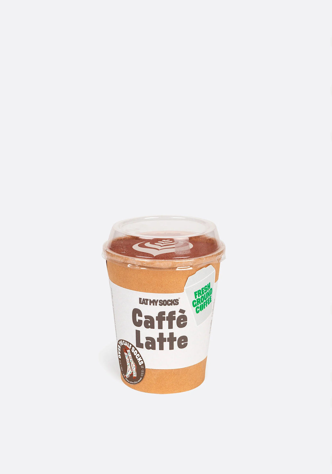 Eat My Socks Caffé Latte Socks, Brown Multi