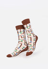 Eat My Socks Caffé Latte Socks, Brown Multi