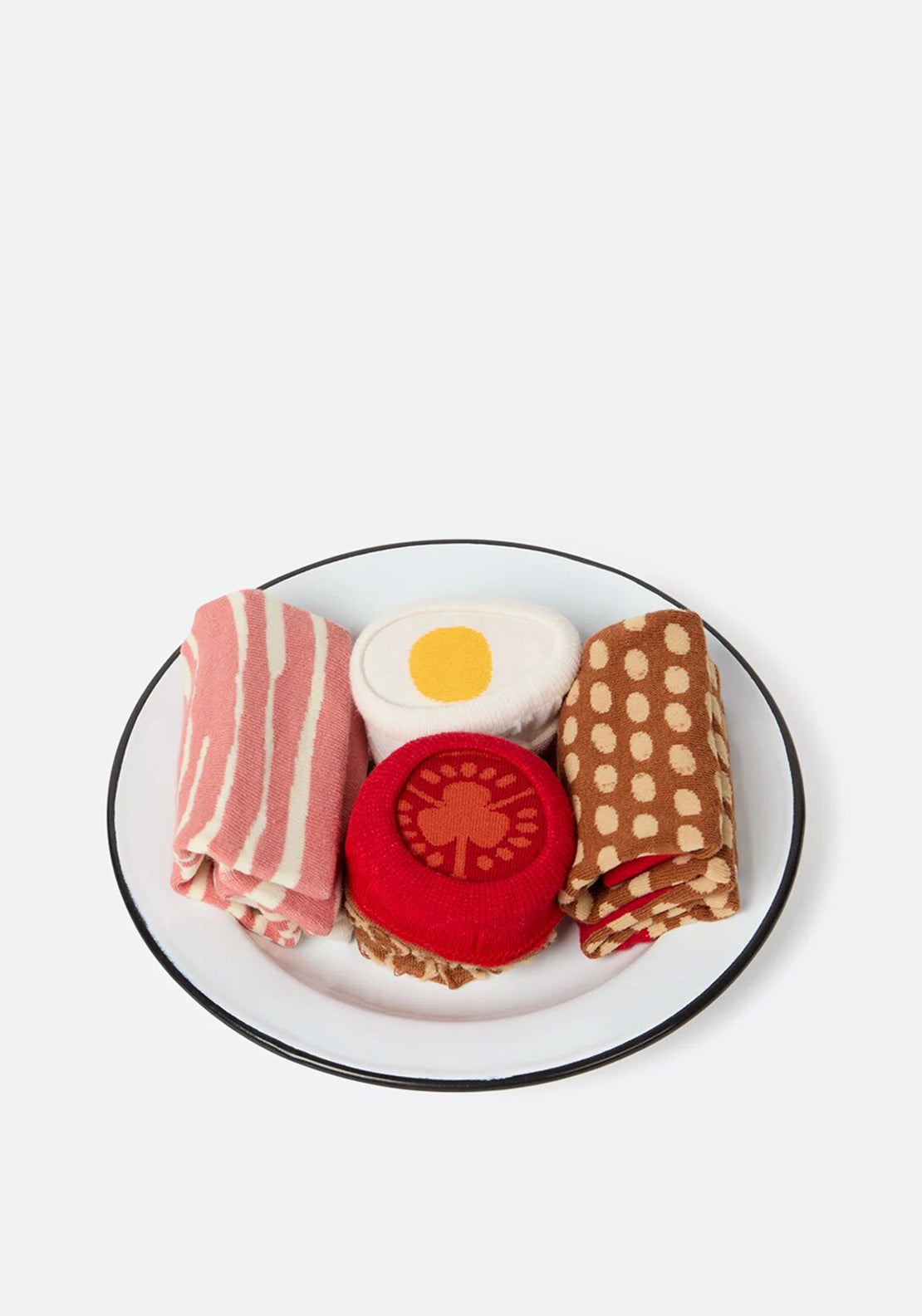 Eat My Socks English Breakfast 2 Pair Socks, Pink Multi
