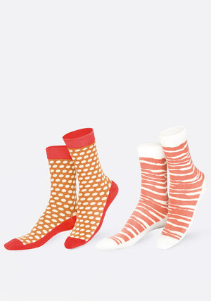 Eat My Socks English Breakfast 2 Pair Socks, Pink Multi