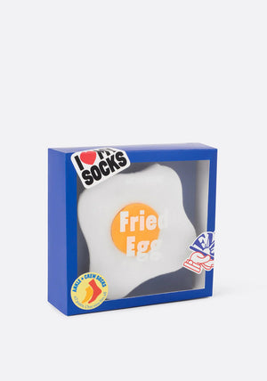Eat My Socks Fried Egg 2 Pair Socks, White Multi