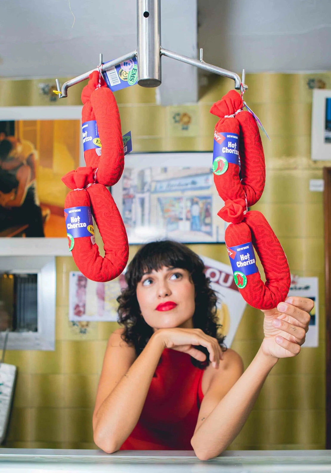 Eat My Socks Hot Chorizo Socks, Red Multi