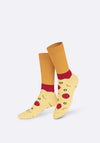 Eat My Socks Napoli Pizza Socks, Yellow Multi